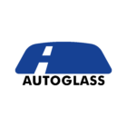 Logotipo da Autoglass, com ícone azul de para-brisa estilizado acima do nome da marca em preto.